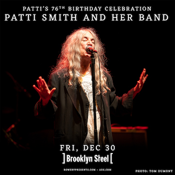 Patti Smith at Brooklyn Steel 12-30-22